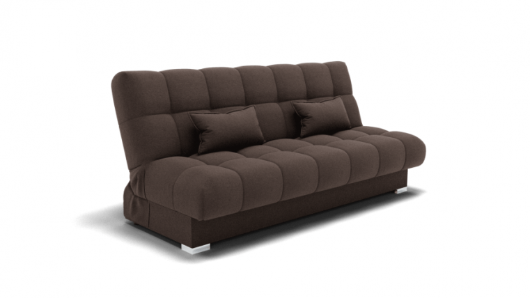 Диван Фиеста-1 (ЗР) Тип: Прямой; Материал фасада: Металл/Велюр; Цвет: Коричневый_0