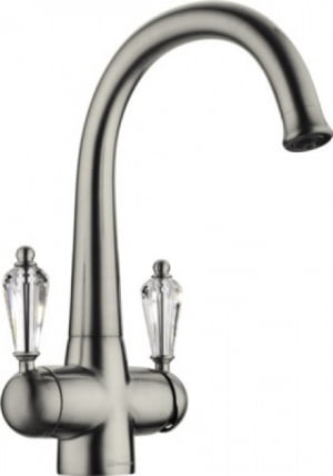 Смеситель Омоикири Окинава-Си Латунь/Античное Серебро/Прозрачный Кристалл / Omoikiri Okinawa-Si_0