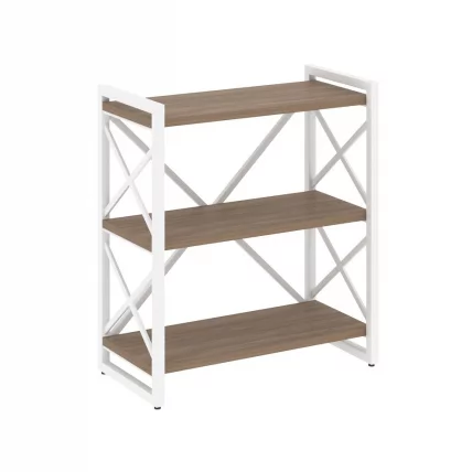 Стеллаж на регулируемых опорах - 3 полки ЛОФТ ВР.Л-МСТ.О-3.8 Металл белый Дуб Аризона / LOFT VR.L-MST.O-3.8_0