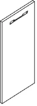 Дверь ЛДСП для стационарной тумбы ЙАЛТА ЛТ-Д5 Пр Суар Темный / YALTA LT-D5_1