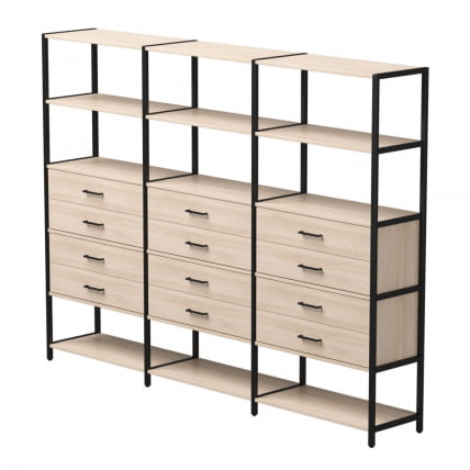 Набор стеллажных систем Еверпроф ЕВО №10 Дуб Соната Черный / Everprof EVO_0