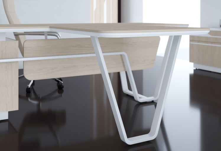 Брифинг-приставка Лине СФ-573415.1 Дуб светлый Белый / Line_2