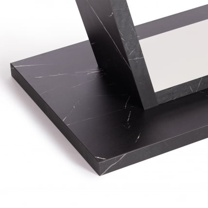 Стол обеденный ВОКС ЛДСП, 132-172кс85кс75,5 см, Мрамор черный/Белый / VOX 132-172x85x75,5_13