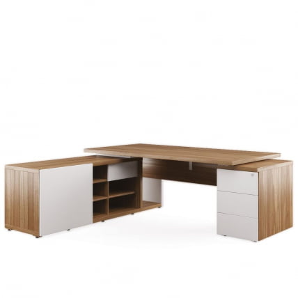 Стол рабочий на креденции и тумбе левый ЗИО28511031 Орех / ZIO28511031_0
