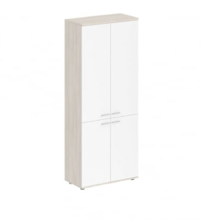 Шкаф высокий четырехдверный Сигма СГ.801.ОЛ.ВХ.ВХ Дуб светлый Белый / Sigma SG.801.OL.WH.WH_0