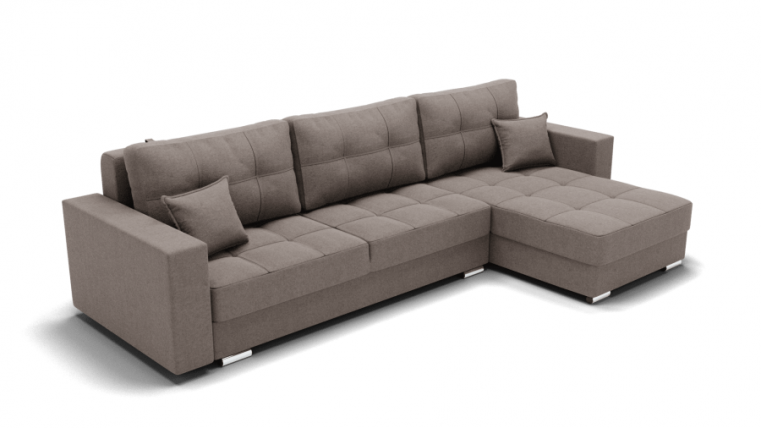 Диван Талисман-3 угол левый/правый (ЗР) Цвет фасада: Серо коричневый; Тип: Левый/правый; Материал фасада: Металл/Велюр_0