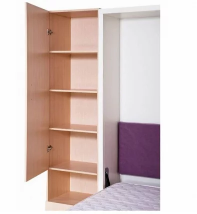 Шкаф-диван-кровать Смарт 1 3-в-1 левый 1600 Дуб молочный_3