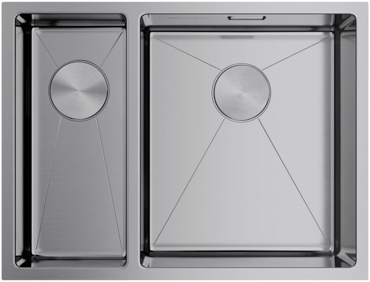 Мойка Омоикири Таки 58-2-У/Иф-Ин-Р Нерж.Сталь/Нержавеющая Сталь / Omoikiri Taki 58-2-U/If-In-R_0