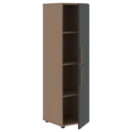 Шкаф-колонка с двумя глухими малыми дверьми (правый) ВЕЛИОН ВМCС 40.4 Р Яшма черный Кобра / VELION VMCS R_1