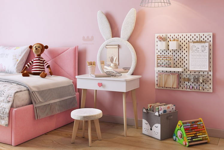 Набор детский Зайка МК-0019 белое дерево/белый (плюш) / MK-0019_1