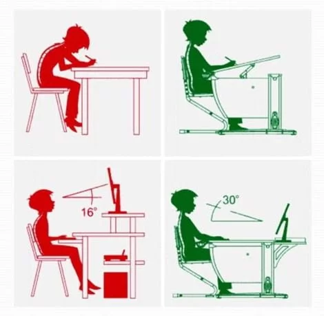 Стол универсальный трансформируемый Парта 1/75-40 + Стул Белый Красный / Parta Stul_5