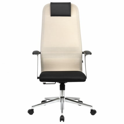Кресло руководителя БРАБИКС ПРЕМИУМ Ултимате ЕКС-801 хром Черное/бежевое / BRABIX PREMIUM Ultimate EX-801_9