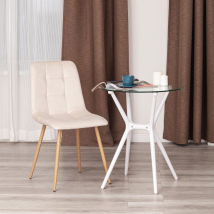 Стул CХИЛЛЙ (мод. 7094-1) вельвет/металл, 44,5х52,5х86 см, беиге (бежевый) ХЛР2 / натуральный / CHILLY (mod. beige HLR2_8