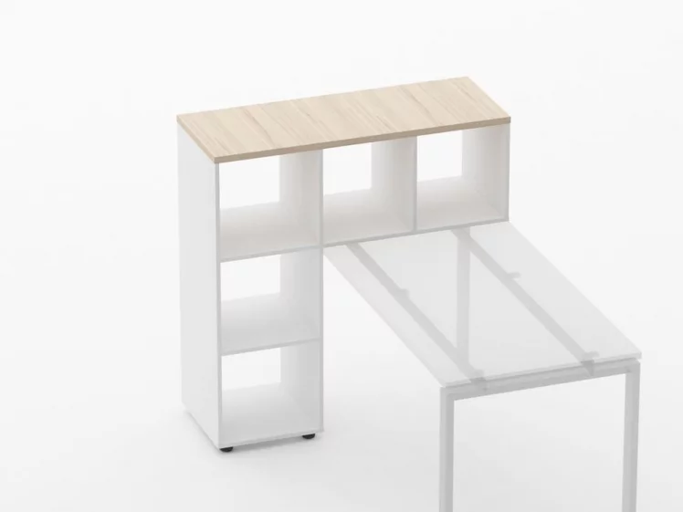 Стеллаж к столу Дека 9.07.11 Туя/Белый / Deka_1