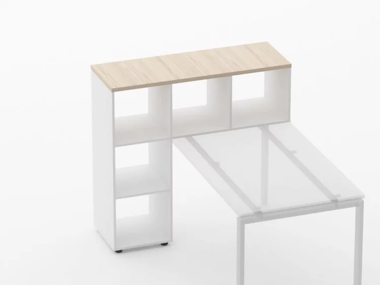Стеллаж к столу Дека 9.08.12 Туя/Белый / Deka_2
