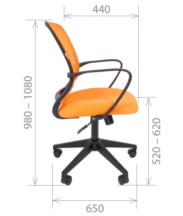 Кресло для оператора Чаирман 698 блаcк ТВ Черное / Chairman black TW_4