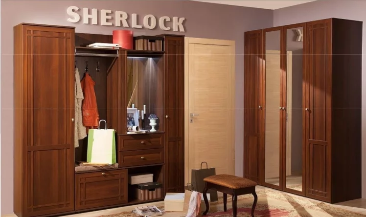 Шкаф для обуви Шерлоcк 73 прав Орех шоколадный / Sherlock_1
