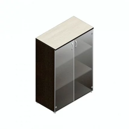 Шкаф для документов с прозрачными стеклами Р.Шс-3СБ Венге_0