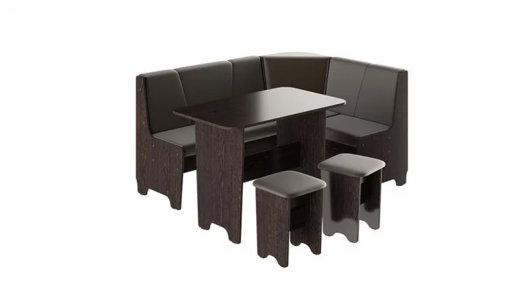 Кухонный уголок Техас Исп.1 Венге/Экокожа коричневая_1