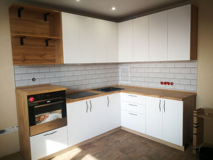 Глянцевый фартук (КОМПОЗИТ) КМ 10 Белый / KM_1