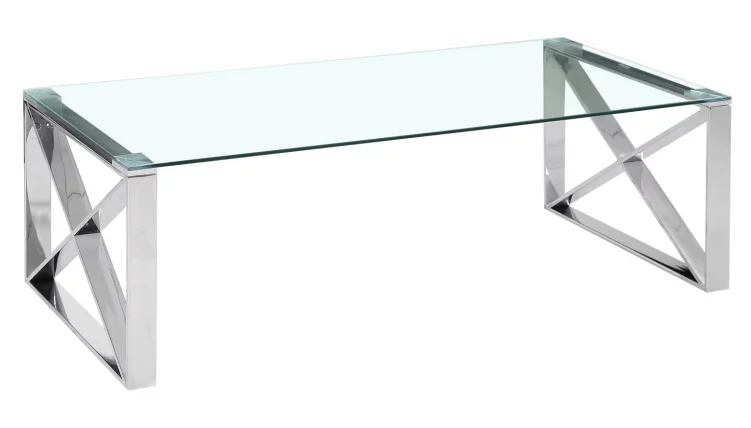 Журнальный стол КРОСС 120кс60 Серебро / 120x60_0