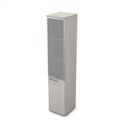 Пенал высокий со стеклом правый ГЛОСС ЛИНЕ 9НП.005.19П Иворй / GLOSS LINE Ivory_0