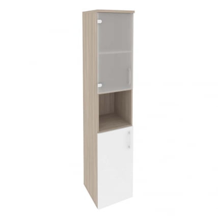 Шкаф высокий узкий левый ОНИКС О.СУ-1.4(Л) Дуб Аттик/Белый / ONIX O.SU-1.4(L)_0
