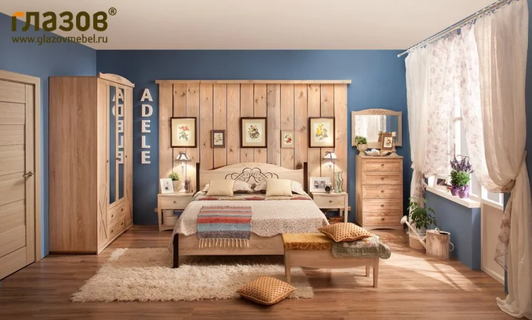 Спальня композиция 1 АДЕЛЕ Дуб Сонома/Орех шоколадный (спальня) / ADELE_0