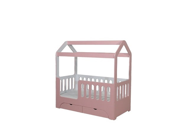 Кровать-домик В-2 с ящиками 800кс1600 Бизе / 800x1600_0