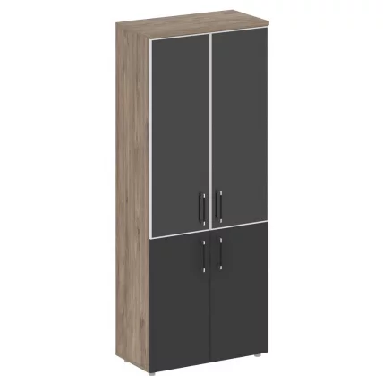 Шкаф высокий широкий СХИФТ СК.СТ-1.2Р блаcк Тиквуд Темный/Антрацит / SHIFT SK.ST-1.2R black_0