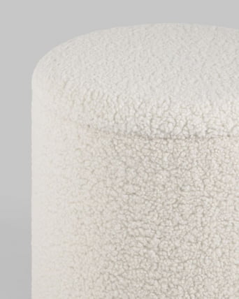 Пуф с ящиком Долли Л тедди Белый / L_6