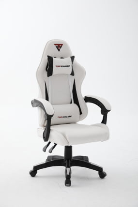 Кресло спортивное ТопЧаирс Пхантом бело-черный / TopChairs Phantom_1