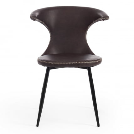 Стул ФЛАИР (мод. 9020) экокожа/металл, 60 х 56 х 78 см , коричневый 1/черный / FLAIR (mod._4