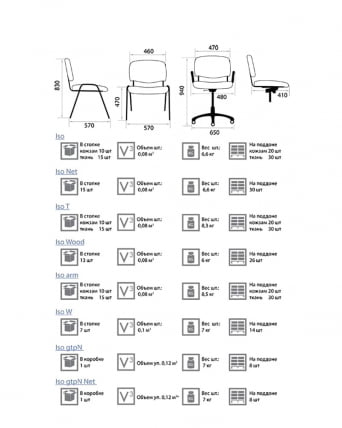 Офисный стул Исо блаcк C9 / Iso black C9_2