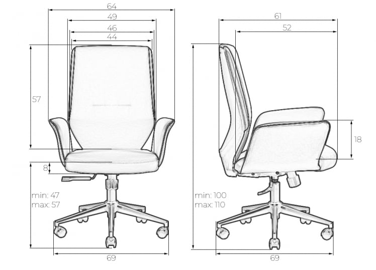 Офисное кресло для руководителей ДОБРИН МАКСВЕЛЛ (кремово-черный) / DOBRIN MAXWELL_8