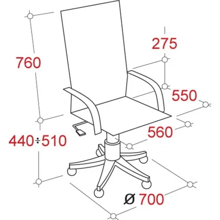 Кресло руководителя ЕЧаир CС-861Е/CХ-6 216988 Черное / EChair CS-861E/CH-6_1