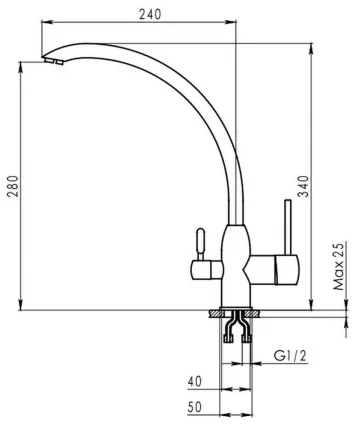 Кухонный смеситель ГРАНУЛА 2167 Песок / GRANULA_1