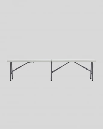 Скамейка складная пластиковая Кейт 180 (ХДПЕ) Белый / (HDPE)_2