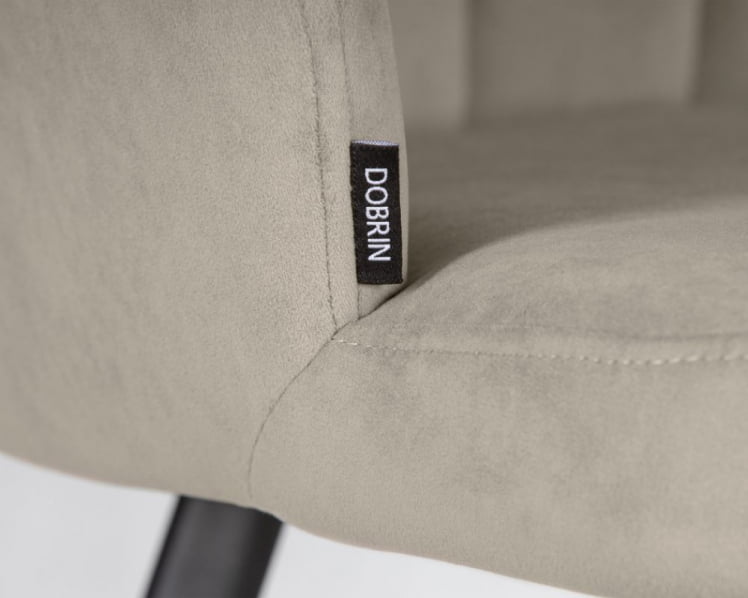 Стул обеденный ДОБРИН НАОМИ (ЭМАЛЬ ЧЕРНЫЙ МУАР велюр Катаниа Кокоа) / DOBRIN NAOMI Catania Cocoa)_7