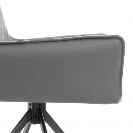 Кресло Мурано/Мурано опора 360, велюр/букле (ХЙП)/Экокожа, светло-серый/графит / Murano/Мурано (HYP)/Экокожа,_10