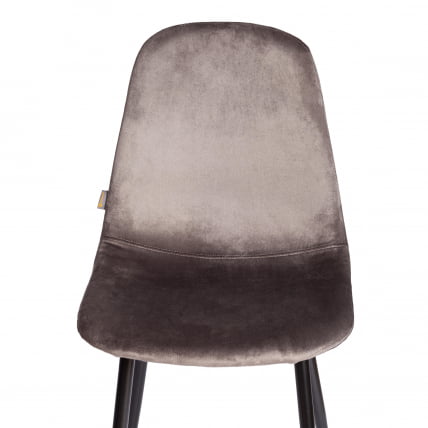 Стул БРЕЕЗЕ (мод. ДЖСC-58) Велюр/металл , 44 х 53 х 86 см, Дэрк грей (темно-серый) ХЛР24 / черный / BREEZE (mod. JSC-58) Dark grey HLR24_5