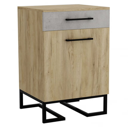 Тумба для обуви с ящиком Лофт (ТОЯ) Дуб натур/Бетон / Loft_0