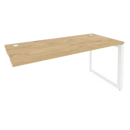 Стол-приставка на О-образном м/к к опорным элементам ОНИКС О.МО-СПР-4.7 Тиквуд Светлый/Белый / ONIX O.MO-SPR-4.7_0