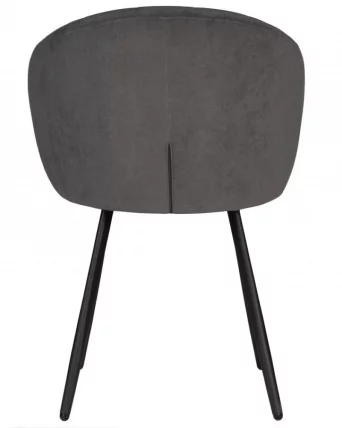 Стул обеденный ДОБРИН НАОМИ (ЭМАЛЬ ЧЕРНЫЙ МУАР велюр Катаниа Чоколате) / DOBRIN NAOMI Catania Chocolate)_3