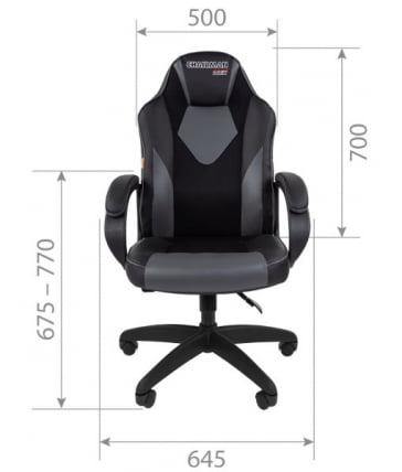 Кресло геймерское CХАИРМАН ДРАЙВ (ГАМЕ) 17 черный/голубой/белый / CHAIRMAN (GAME)_3