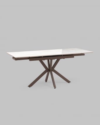 Стол раскладной Мармер 120-180*80*76 см керамика капучино / Marmer_6