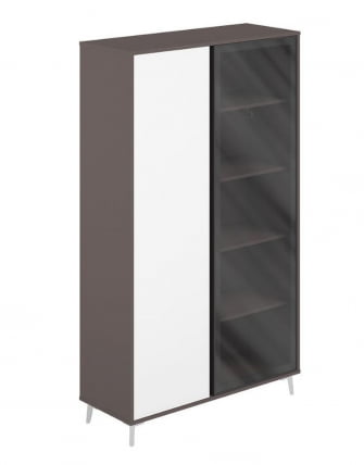 Шкаф высокий комбинированый Сирио СР.314.ВФ.ВХ.ГЛБ Вольфрам Белый / Sirio SR.314.WF.WH.GLB_0