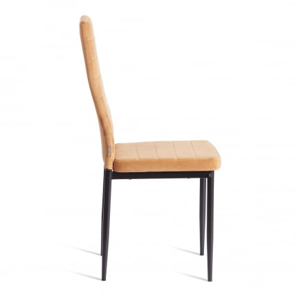 Стул Еасй (мод. ДЖСC02-1) металл, флок, 41 х 52 х 96 см, бровн (золотисто - коричневый) ХЛР12 / черный / Easy (mod. JSC02-1) brown HLR12_1