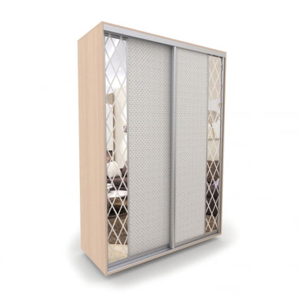 Шкаф-купе 2-х дверный Акцент-Вера КР 1200х600  Дуб молочный_0