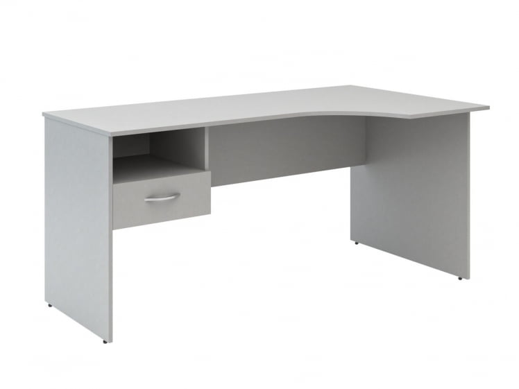 Стол письменный правый СЕТ160-1 Р c подвесной тумбой Белый / SET160-1 R c_0